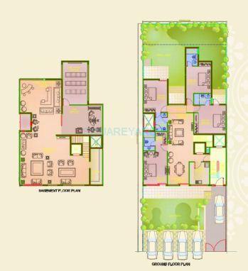 Floor plan of 4 BHK 3333 Sq. Ft. Ind Floor in Versalia WoodWinds, Gurgaon