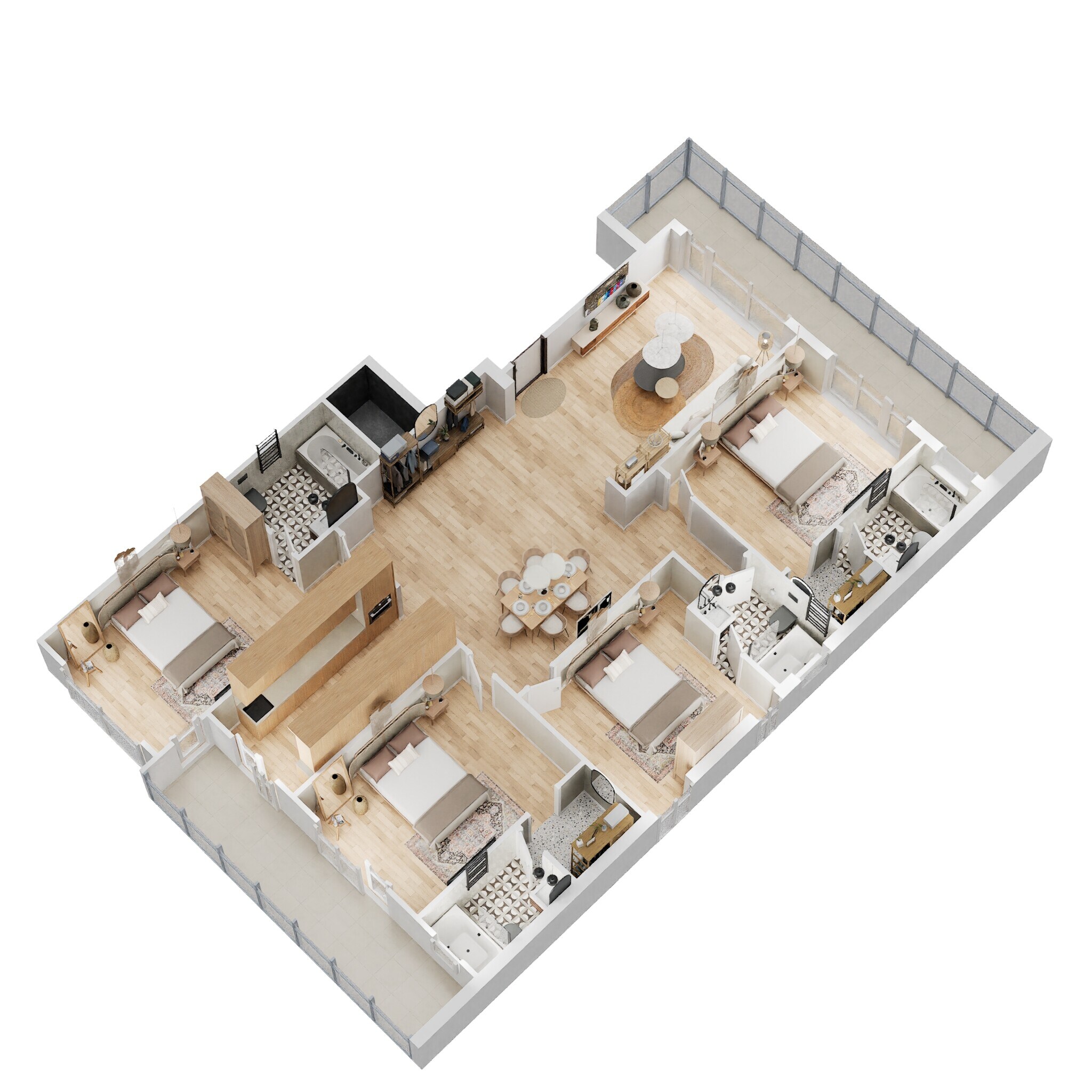 Floor plan of 4 BHK 2200 Sq. Ft. Ind Floor in Aradhya Homes, Gurgaon