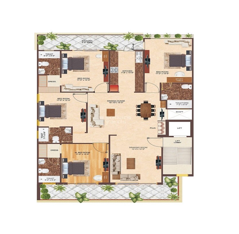 Other, aradhya-homes 4 Bedroom 2200 Sq.Ft. Apartment In Sector 67a Gurgaon 4740048