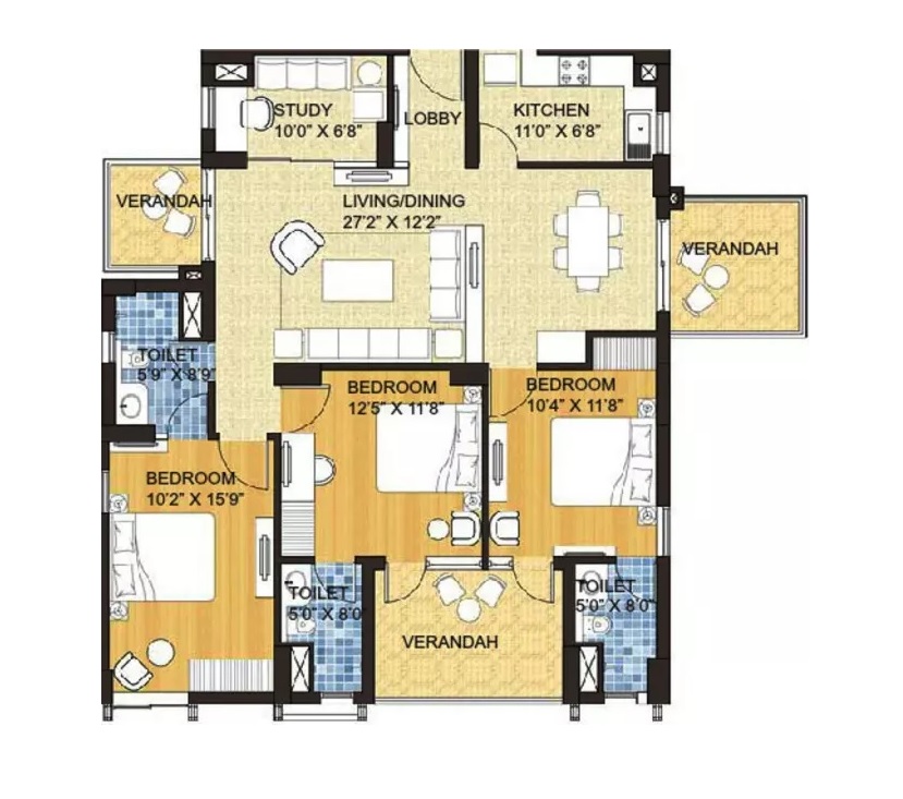 Resale 3 Bedroom 1747 Sq.Ft. Apartment in ASF Insignia IsleDeRoyale Residences, Gurgaon