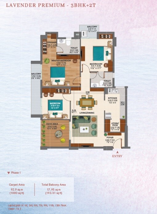 Other, ashiana-amarah 3 Bedroom 1000 Sq.Ft. Apartment In Sector 93 Gurgaon 9080221