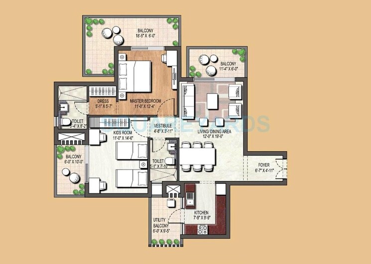 Other, assotech-blith 2 Bedroom 1365 Sq.Ft. Apartment In Sector 99 Gurgaon 8247861