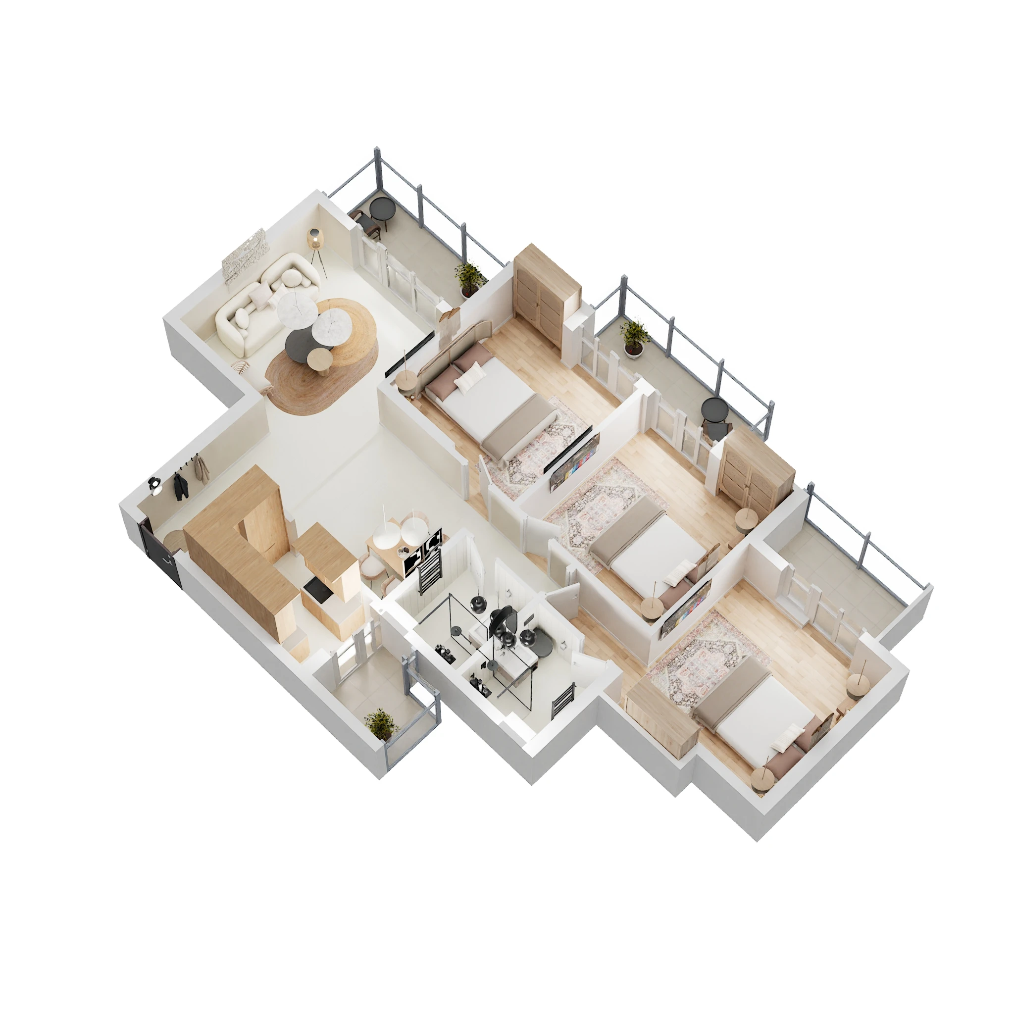 3 BHK 1550 Sq. Ft. Apartment in ATS Grandstand