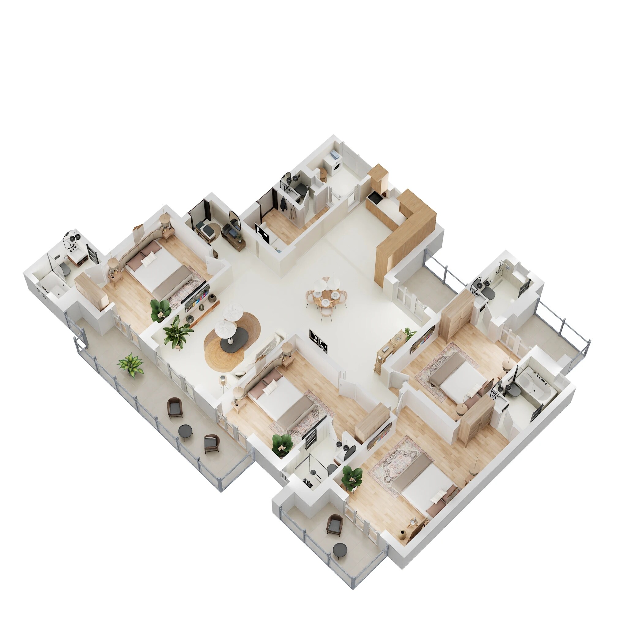 Floor plan of 4 BHK 2800 Sq. Ft. Apartment in ATS Homekraft Sanctuary, Gurgaon
