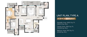  4 BHK Apartment at ATS Homekraft Sanctuary, Sector 105 – for Sale