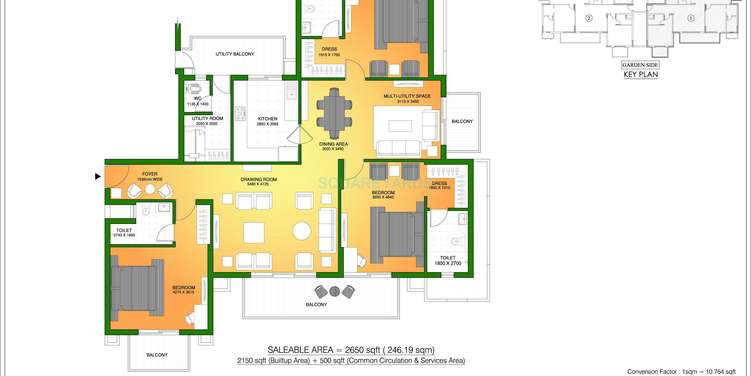 ats marigold apartment 3bhk sq 2650sqft 1