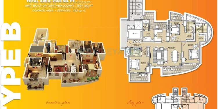 ats tangerine apartment 3bhk 2360sqft 1