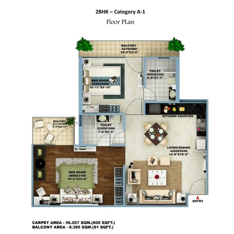 Other, avl-36-gurgaon 2 Bedroom 606 Sq.Ft. Apartment In Sector 36a Gurgaon 8923349