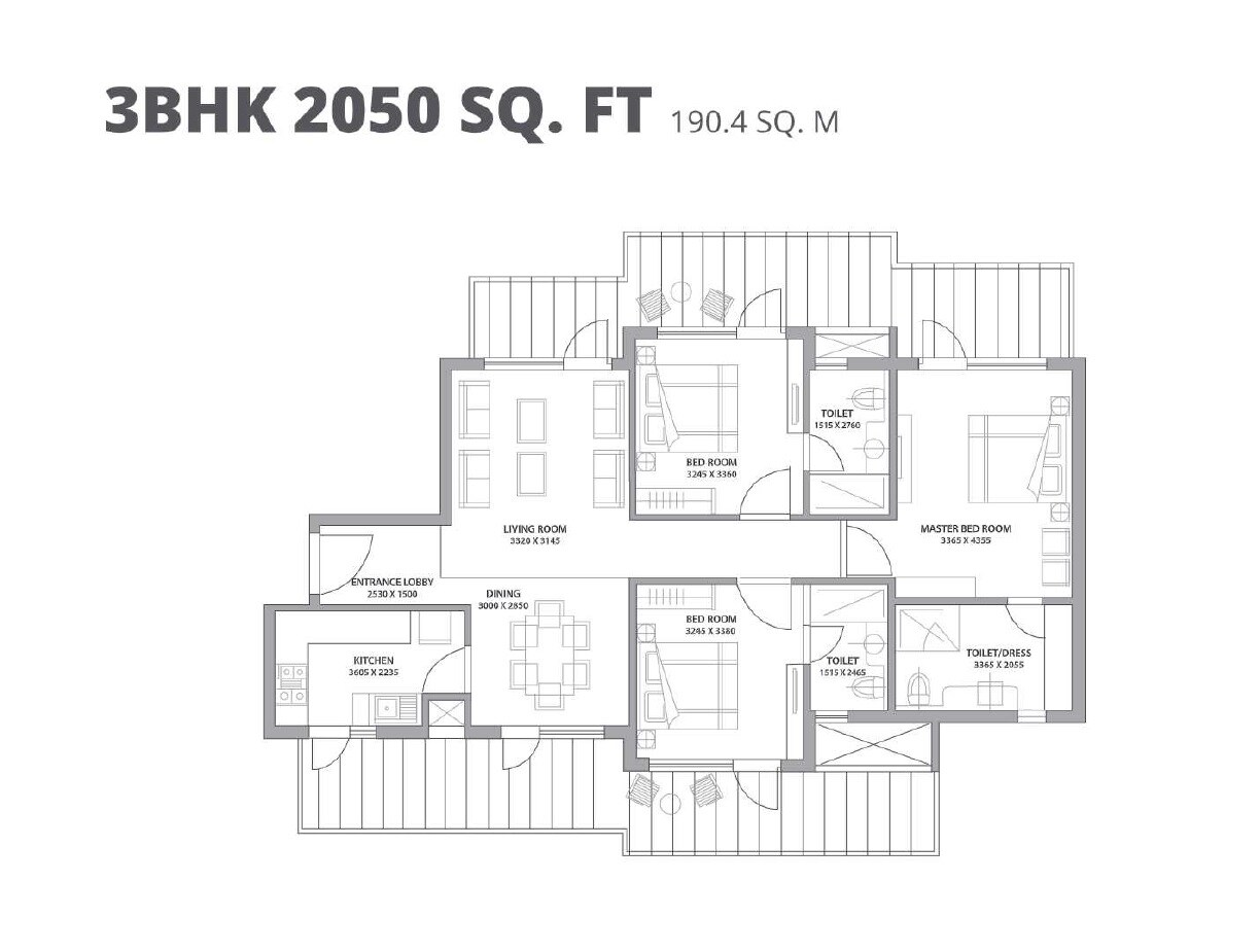 Other, bestech-park-view-altura 3 Bedroom 2050 Sq.Ft. Apartment In Sector 79 Gurgaon 8847559