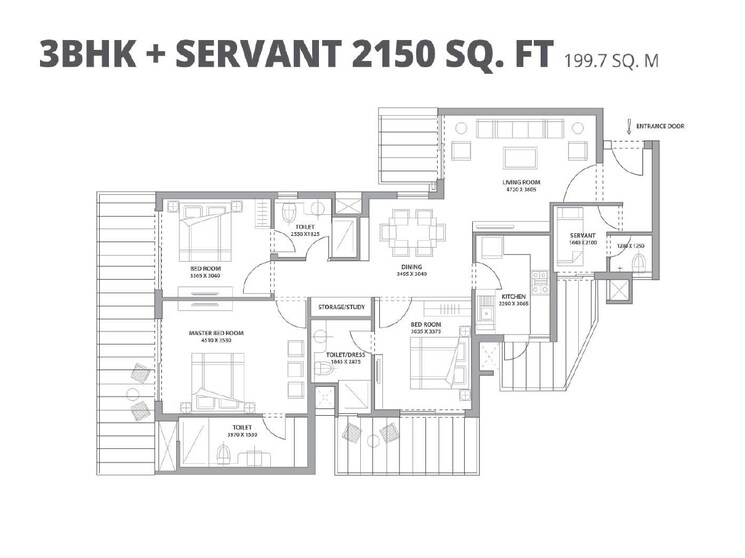 Other, bestech-park-view-altura 3 Bedroom 2150 Sq.Ft. Apartment In Sector 79 Gurgaon 9038039