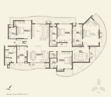  4 BHK Apartment at Bestech Park View Grand Spa, Sector 81 – for Rent