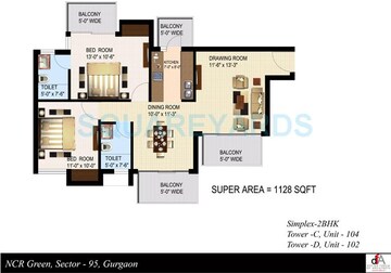  2 BHK Apartment at Sidhartha NCR Green, Sector 95 – for Sale