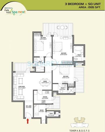  3 BHK Apartment at Bestech Park View Spa Next, Sector 67 – for Sale