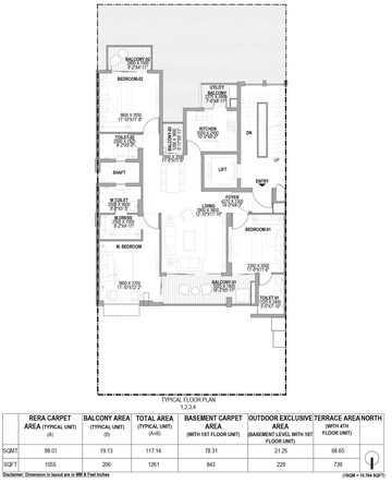  4 BHK Apartment at Birla Navya, Sector 63a – for Rent