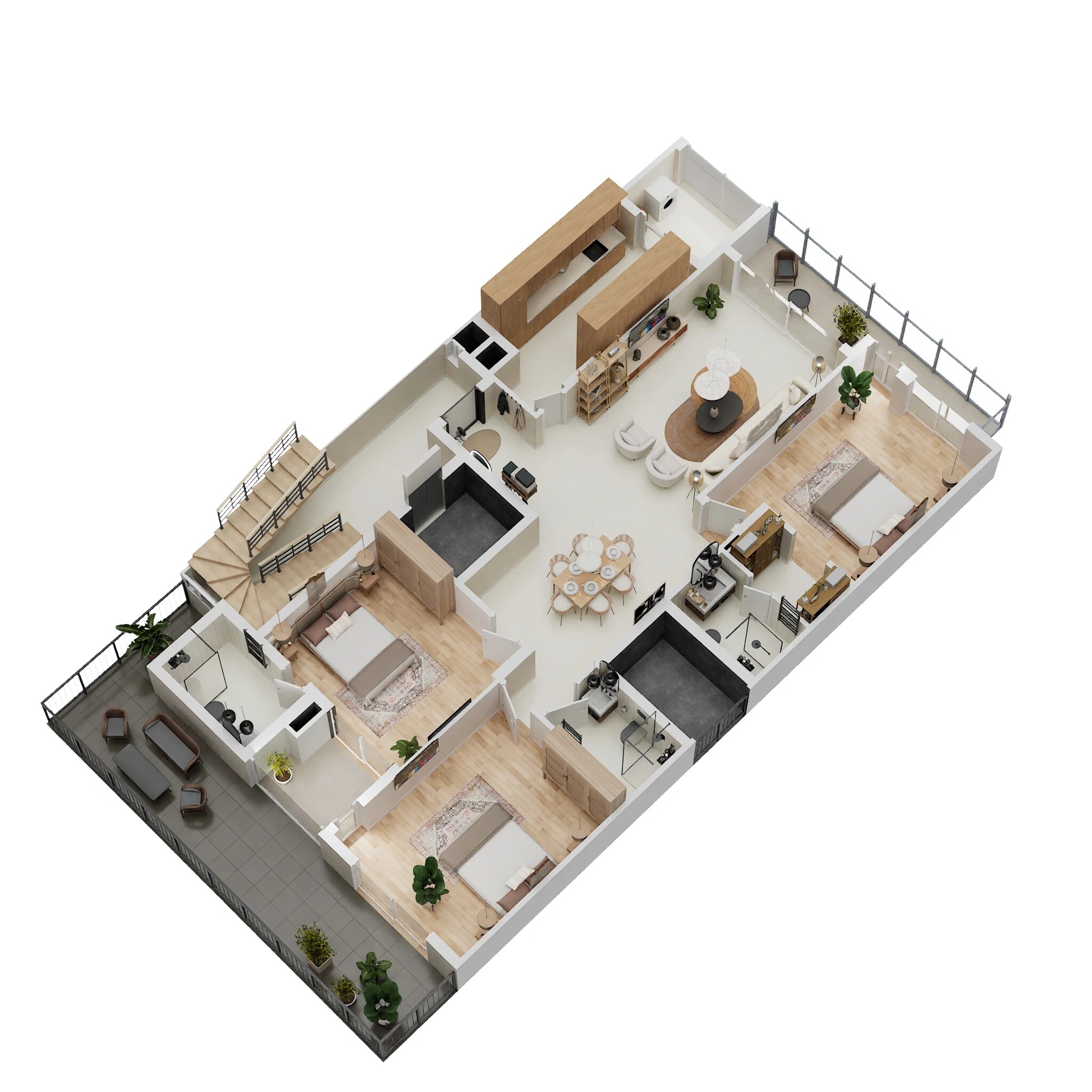 Floor plan of 3 BHK 2250 Sq. Ft. Ind Floor in Birla Navya Avik, Gurgaon