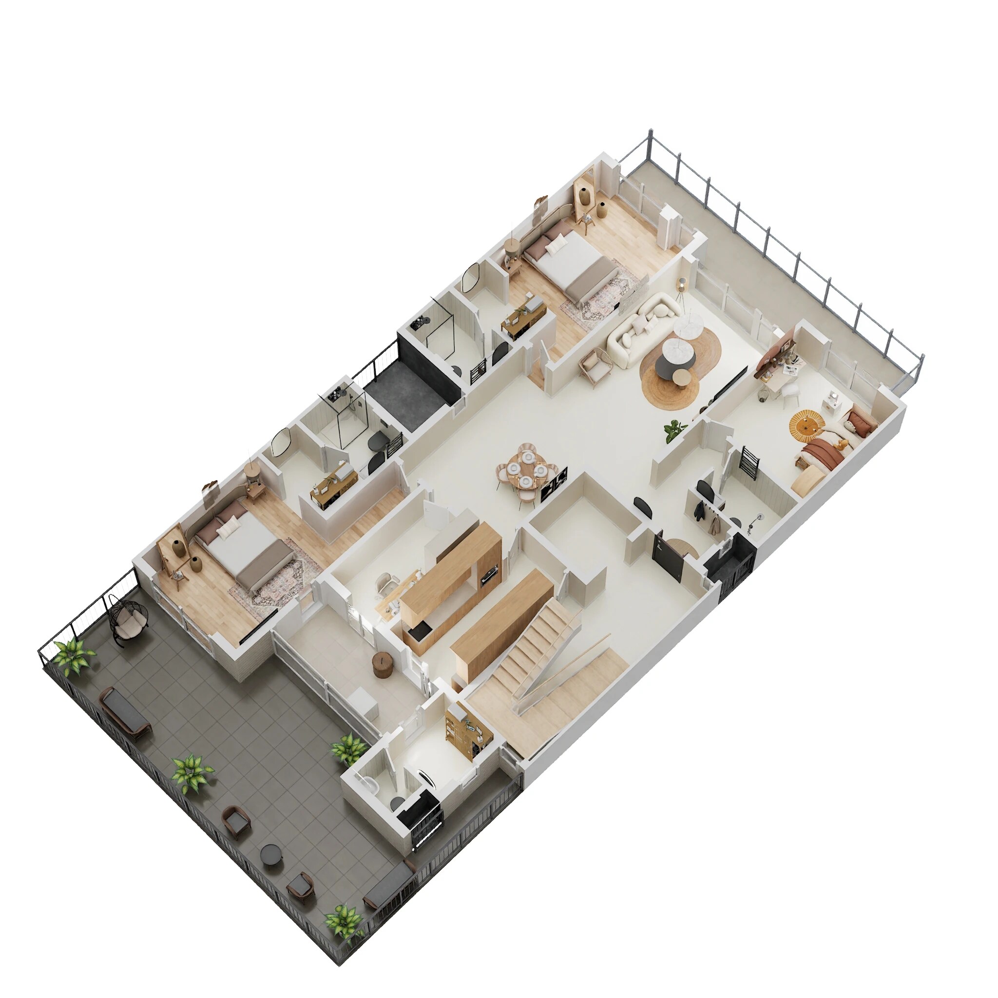Floor plan of 3 BHK 3150 Sq. Ft. Ind Floor in Birla Navya Avik, Gurgaon