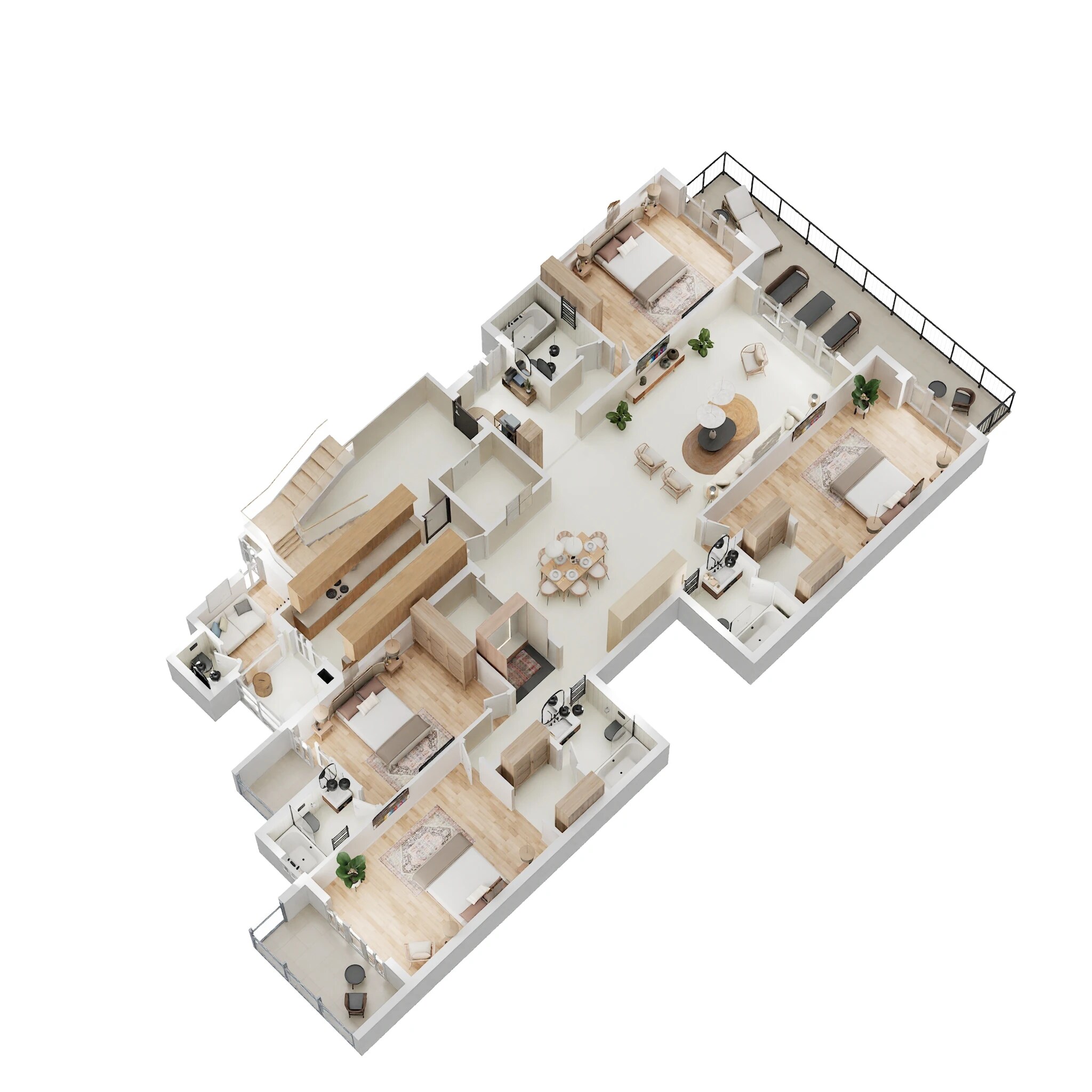 Floor plan of 4 BHK 3600 Sq. Ft. Ind Floor in Birla Navya Avik, Gurgaon