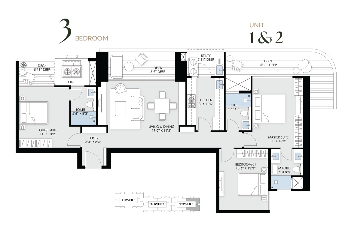 3 BHK 2100 Sq. Ft. Apartment in BPTP GAIA Residences