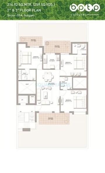 3 BHK Apartment at BPTP The Pedestal, Sector 70a – for Sale