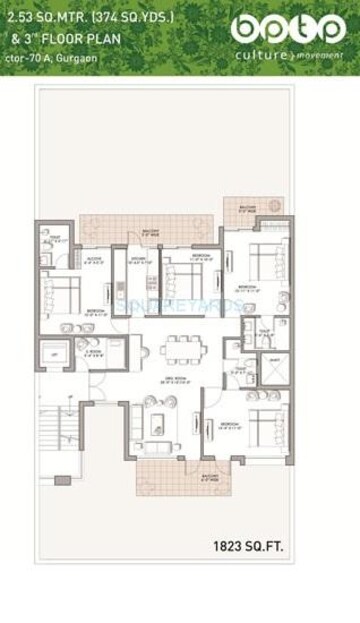  4 BHK Apartment at BPTP The Pedestal, Sector 70a – for Sale