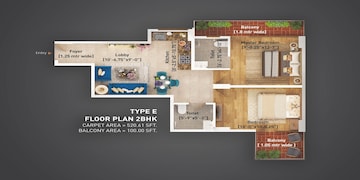  2 BHK Apartment at Breez Global Heights 88, Sector 88a – for Sale