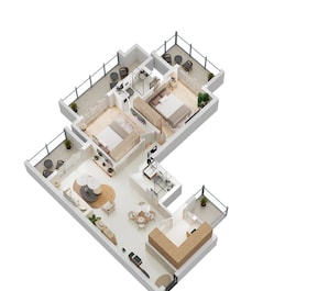 2 BHK 1450 Sq. Ft. Apartment in Capital The Residences 360