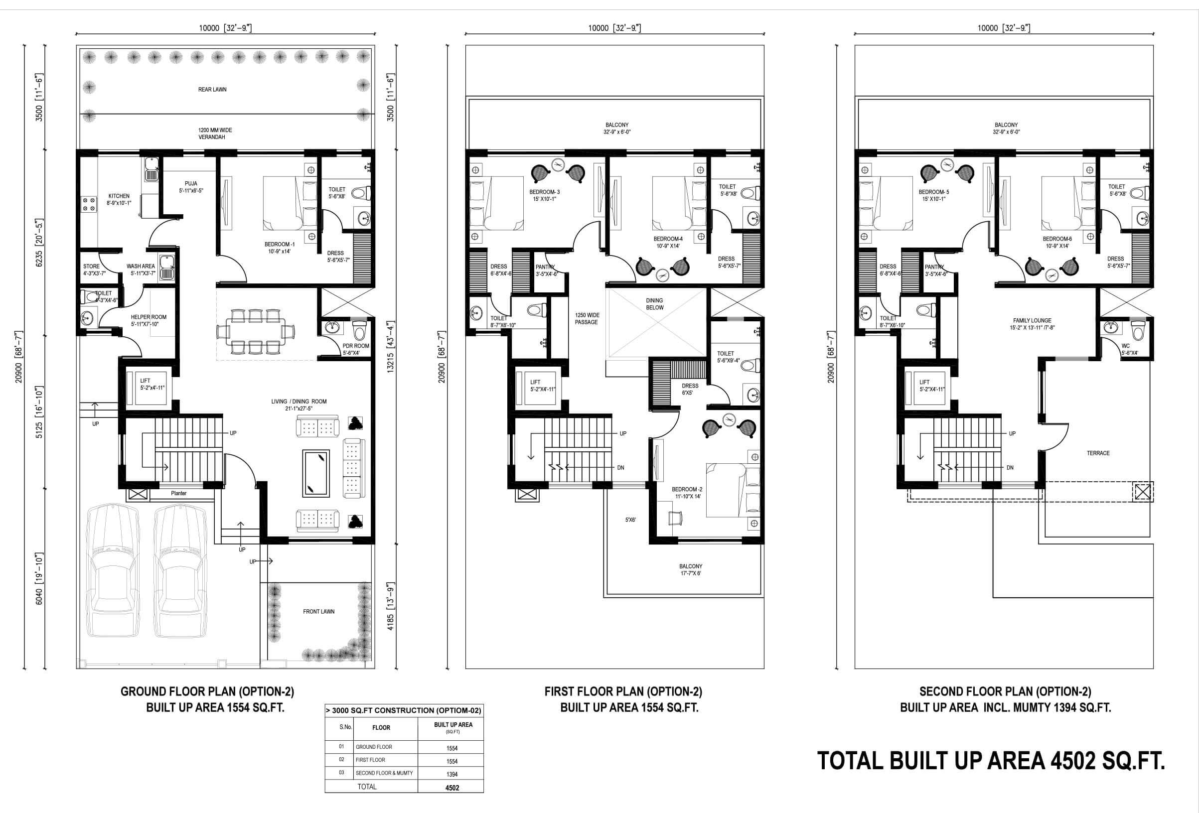 Floor plan of 5 BHK 4502 Sq. Ft. Villa in Central Park Flower Valley, Gurgaon