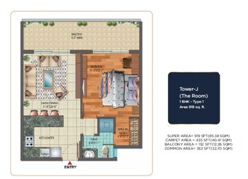  1 BHK Apartment at Central Park 3 The Room, Sohna Sector 33 – for Sale