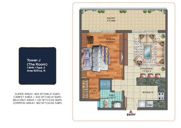  1 BHK Apartment at Central Park 3 The Room, Sohna Sector 33 – for Rent