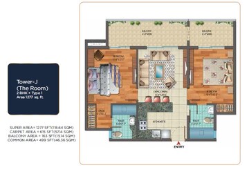  2 BHK Apartment at Central Park 3 The Room, Sohna Sector 33 – for Sale