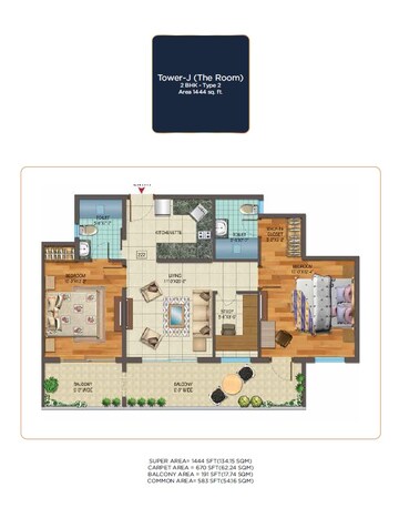  2 BHK Apartment at Central Park 3 The Room, Sohna Sector 33 – for Sale