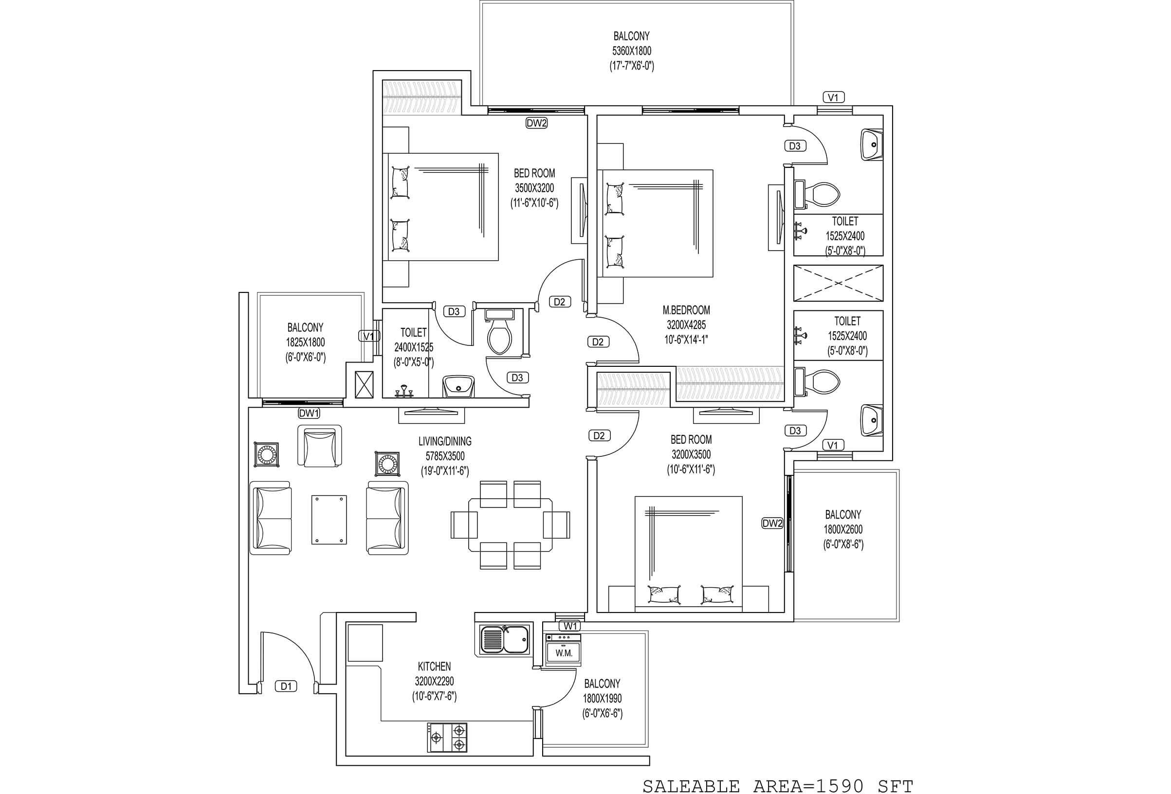 Central Park Lake Front Towers Floor Plans - Sohna Sector 33, Gurgaon