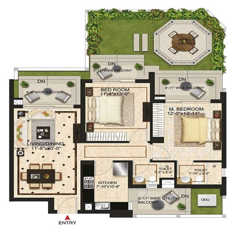 Other, central-park-resorts 2 Bedroom 1500 Sq.Ft. Apartment In Islampur Gurgaon 9119624