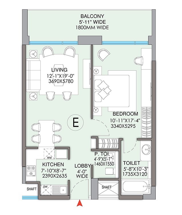 1 BHK 1356 Sq. Ft. Apartment in Central Zeitaku Apartments At Bellavista Towers