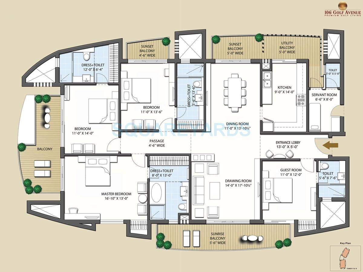 4 BHK 3127 Sq. Ft. Apartment