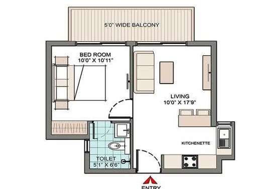 chd resortico apartment 1 bhk 709sqft 20244326124358