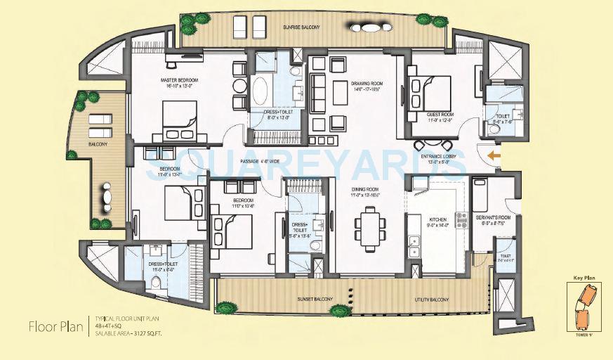 4 BHK 3127 Sq. Ft. Apartment