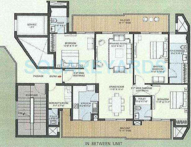 3 BHK 2145 Sq. Ft. Apartment in Chintels Acropolis