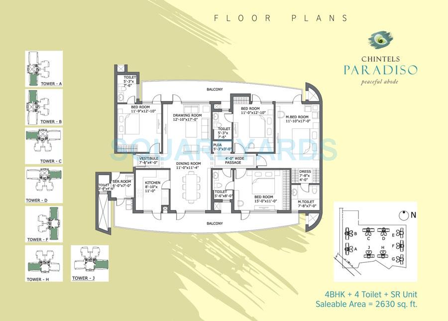 4 BHK 2630 Sq. Ft. Apartment