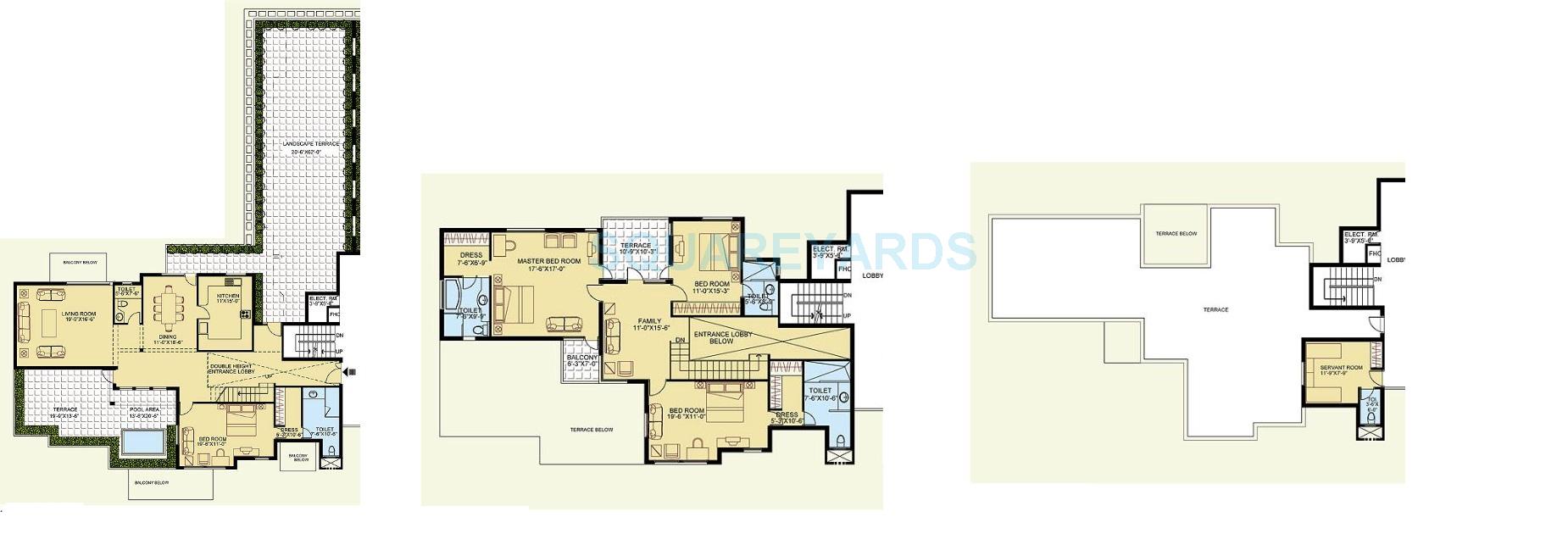 Floor plan of 4 BHK 4810 Sq. Ft. Penthouse in Clarion The Legend, Gurgaon