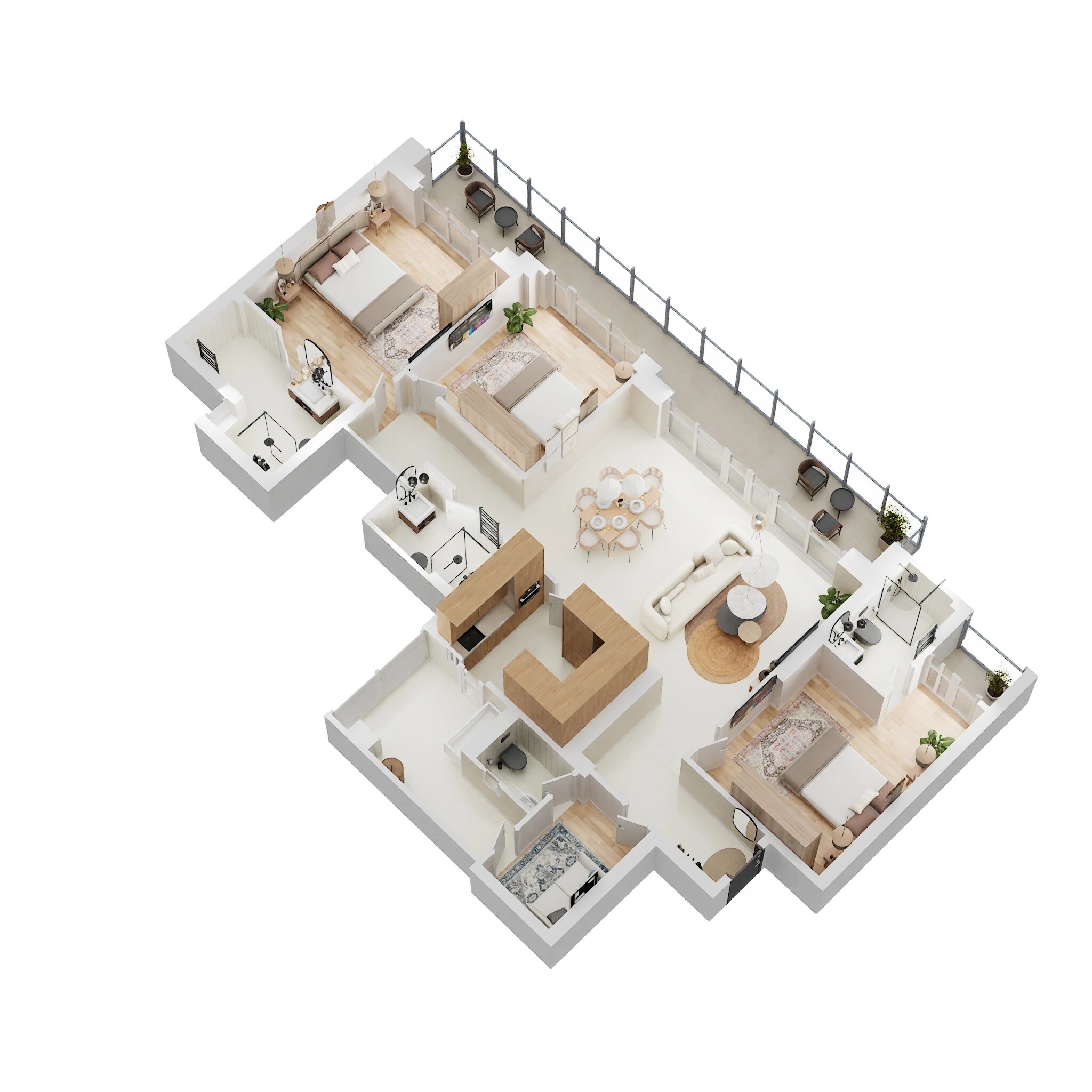 3 BHK 1995 Sq. Ft. Apartment