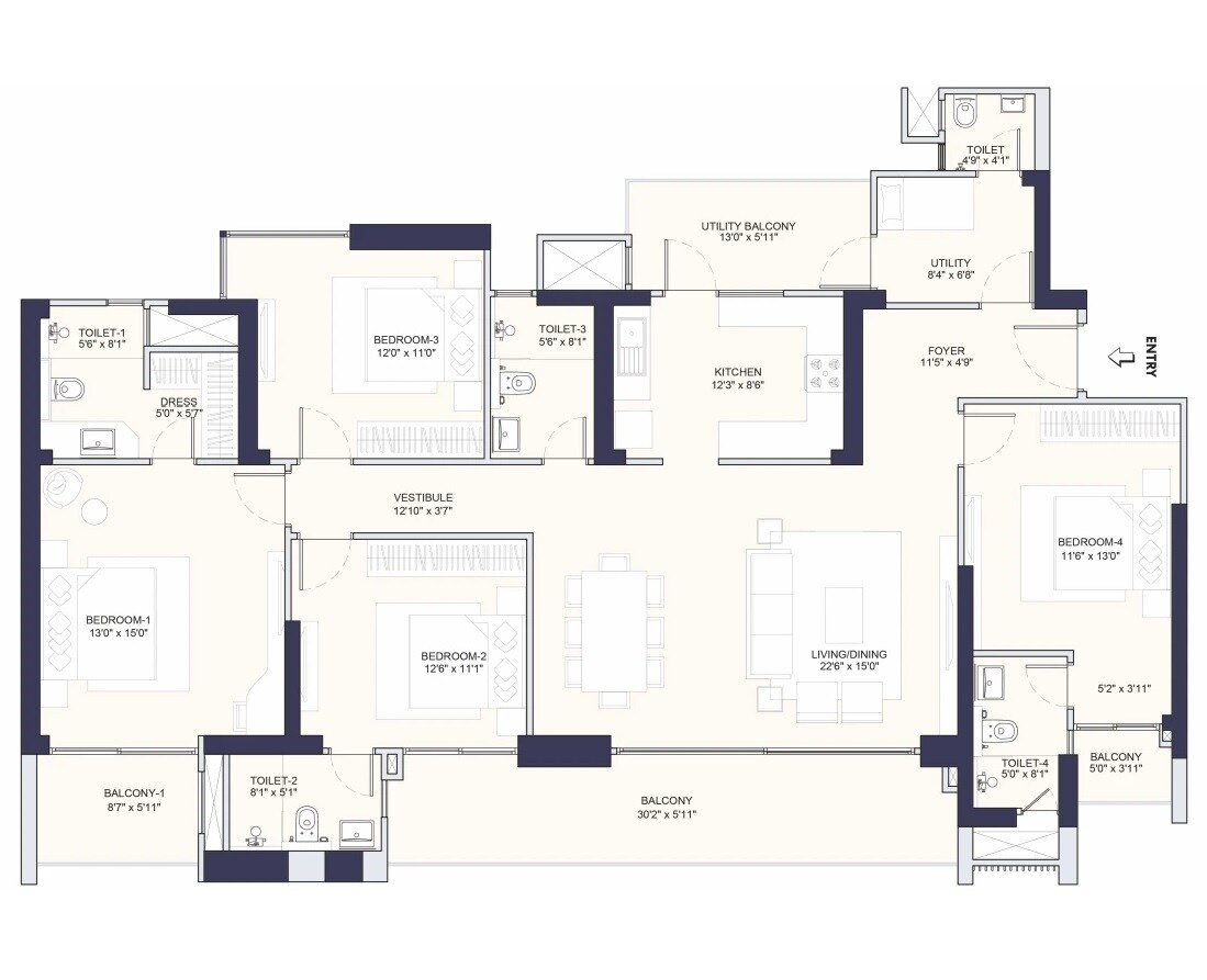 Other, conscient-elaira-residences 4 Bedroom 2695 Sq.Ft. Apartment In Sector 80 Gurgaon 9623687