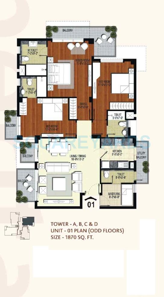 3 BHK Apartment For Rent in Conscient Heritage Max