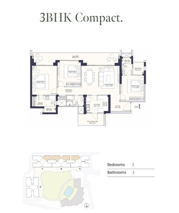  3 BHK Apartment at Conscient Parq, Sector 80 – for Sale