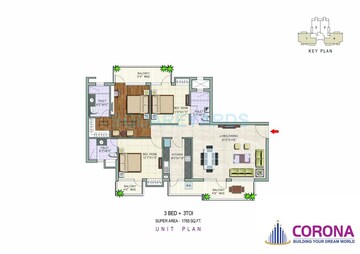  3 BHK Apartment at Corona Graceiux, Sector 76 – for Rent