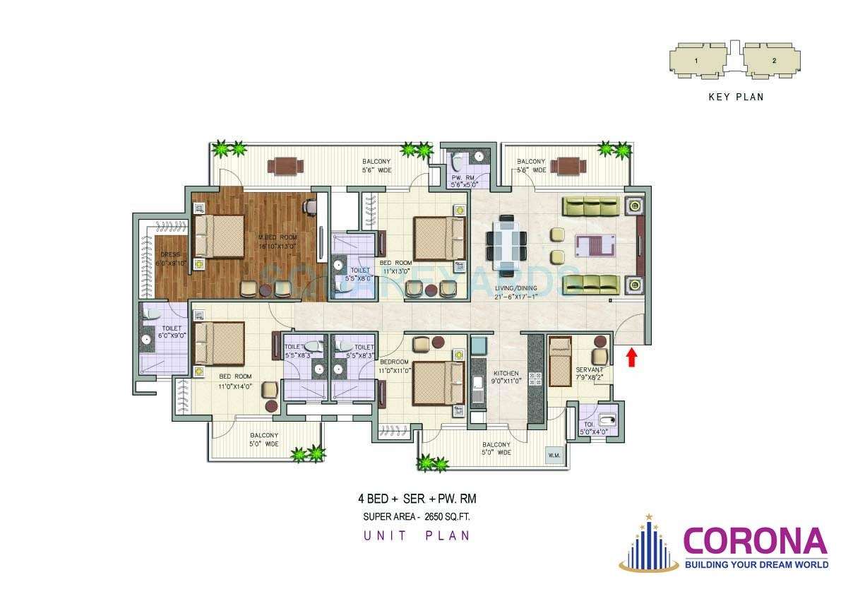 corona gracieux apartment 4 bhk 2650sqft 20233912123930