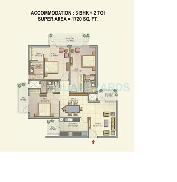  3 BHK Apartment at Corona Optus, Basai Enclave 2 – for Rent