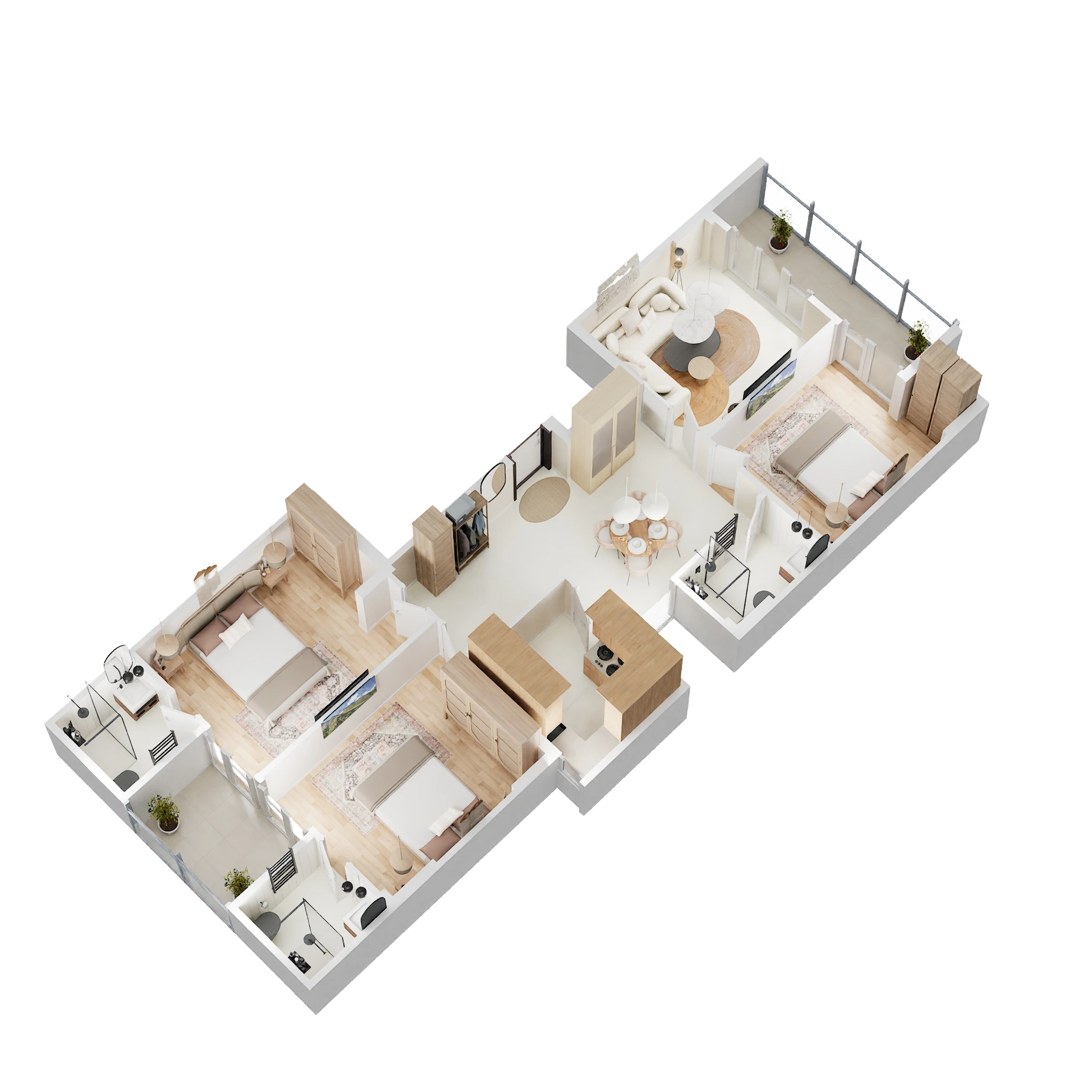 3 BHK 1740 Sq. Ft. Apartment in Countryside Prime Residences