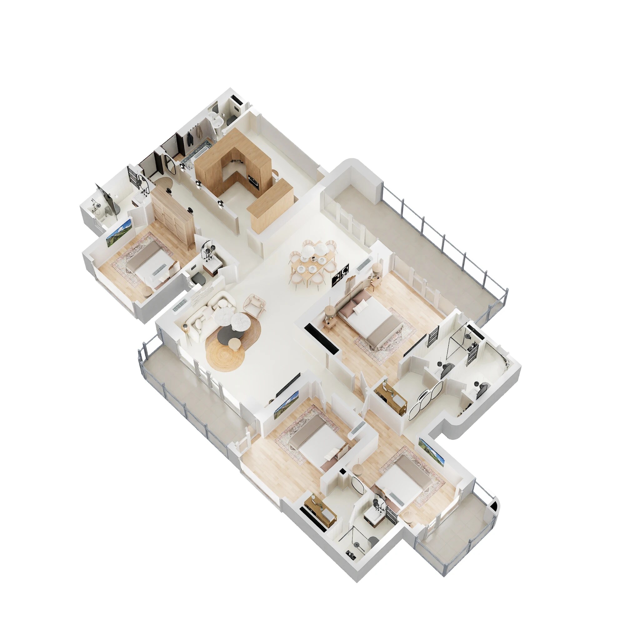 Floor plan of 4 BHK 4122 Sq. Ft. Apartment in Dalcore The Falcon, Gurgaon