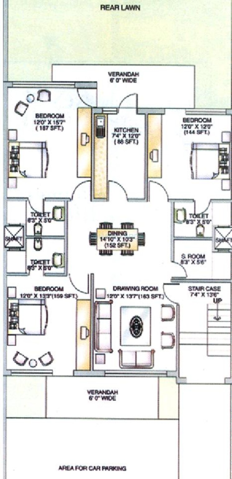 Other, dlf-exclusive-floors 3 Bedroom 1500 Sq.Ft. Apartment In Sector 53 Gurgaon 8819954